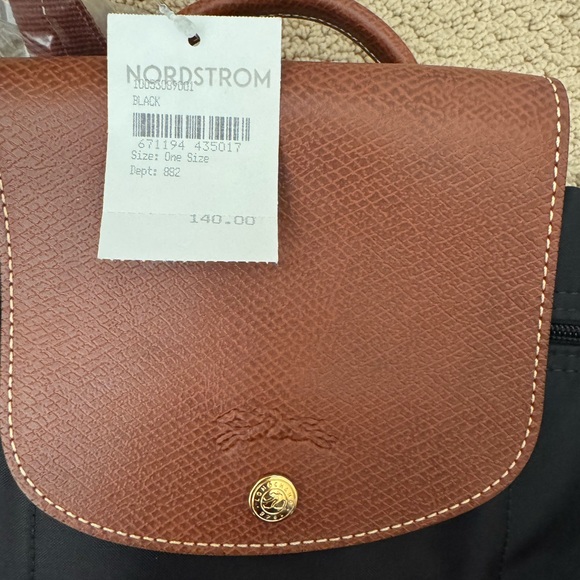 NWT Longchamp Large Le Pliage Backpack Black - Picture 3 of 5